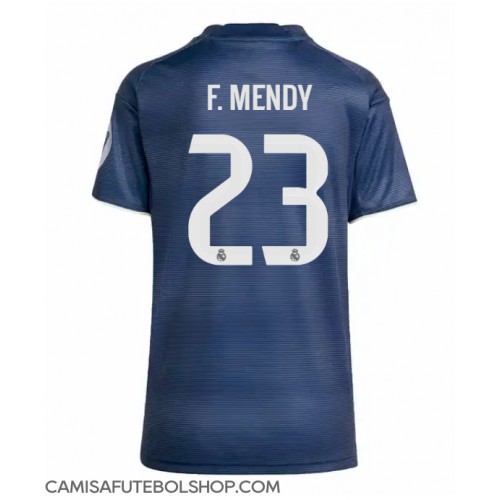 Camisa de time de futebol Real Madrid Ferland Mendy #23 Replicas 2º Equipamento Feminina 2025-26 Manga Curta